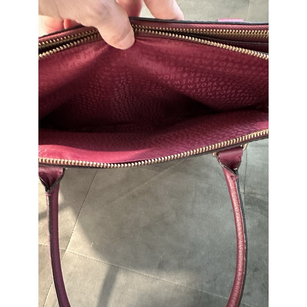 GUC Kate Spade Grove Street Wine Burgundy Handbag Shoulderbag - Picture 5 of 8
